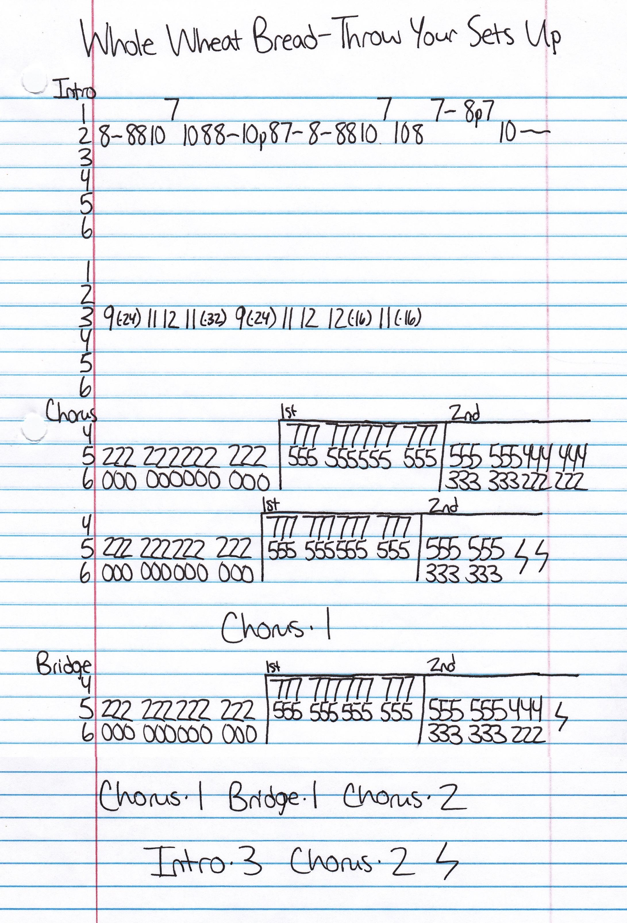 High quality guitar tab for Throw Your Sets Up by Whole Wheat Bread off of the album Hearts Of Hoodlums. ***Complete and accurate guitar tab!***